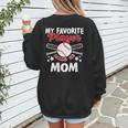 Mother's Day Baseball Mom Women's Sweatshirt Back Print