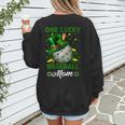 One Lucky Baseball Mom St Patricks Day One Lucky Mom Women Women's Sweatshirt Back Print