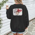 Peace Love Baseball Mom Mommy Women's Sweatshirt Back Print Peace Love Baseball Mom Mommy Women's Sweatshirt Back Print