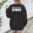 Proud Baseball Mom With Heart Game Day Women's Sweatshirt Back Print Proud Baseball Mom With Heart Game Day Women's Sweatshirt Back Print