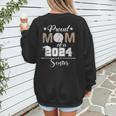 Proud Mom Of a 2024 Senior Class Of 2024 Baseball Mom Women's Sweatshirt Back Print