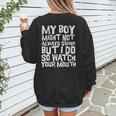 Proud Sassy Baseball Mom Women's Sweatshirt Back Print