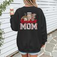 Retro Coffee Baseball Mama Mother's Day Baseball Mom Women's Sweatshirt Back Print