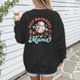 Retro Oily Baseball Mom Meme For Essential Oils Game Day Women's Sweatshirt Back Print