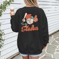 Retro Tis The Season Baseball Mom Baseball Lover Boys Kids Women's Sweatshirt Back Print