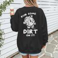 Rub Some Dirt On It Cute Girls Retro Baseball Mom Softball Women's Sweatshirt Back Print