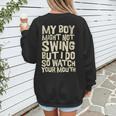 Sassy Baseball Mom Women's Sweatshirt Back Print