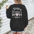 Senior Baseball Mom 2024 Class Of 2024 Graduation Women's Sweatshirt Back Print