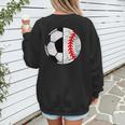 Soccer Baseball Player Soccer Baseball Mom Women's Sweatshirt Back Print Soccer Baseball Player Soccer Baseball Mom Women's Sweatshirt Back Print