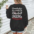 Somebody's Loudmouth Baseball Mom Mothers Day Baseball Women's Sweatshirt Back Print