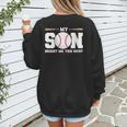 My Son Bought Me This Baseball Mom Women's Sweatshirt Back Print My Son Bought Me This Baseball Mom Women's Sweatshirt Back Print