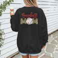 Sport Mom Leopard Mother's Day Baseball Mommy Mama Women's Sweatshirt Back Print Sport Mom Leopard Mother's Day Baseball Mommy Mama Women's Sweatshirt Back Print