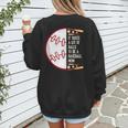 It Takes a Lot Of Balls To Be a Baseball Mom Women's Sweatshirt Back Print