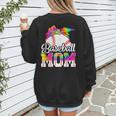 Tie Dye Baseball Mom Baseball Mama Sport Mother's Day Women's Sweatshirt Back Print
