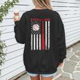Vintage Baseball Flag Women Baseball Mom Women's Sweatshirt Back Print Vintage Baseball Flag Women Baseball Mom Women's Sweatshirt Back Print