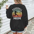 Vintage Baseball Mom Baseball Lover Women's Sweatshirt Back Print