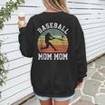 Vintage Baseball Mom Mom Baseball Lover Women's Sweatshirt Back Print