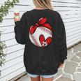 Womens Custom Baseball Mom Number 25 Heart For Mom Mommy Women's Sweatshirt Back Print Womens Custom Baseball Mom Number 25 Heart For Mom Mommy Women's Sweatshirt Back Print
