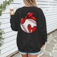 Womens Custom Baseball Mom Number 7 Heart For Mom Mommy Women's Sweatshirt Back Print Womens Custom Baseball Mom Number 7 Heart For Mom Mommy Women's Sweatshirt Back Print
