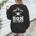 Yes This Is My Son Out Baseball Mom Women's Sweatshirt Back Print Yes This Is My Son Out Baseball Mom Women's Sweatshirt Back Print