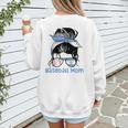 Argentina Baseball Mom Messy Bun Women's Sweatshirt Back Print Argentina Baseball Mom Messy Bun Women's Sweatshirt Back Print