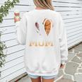 Ball Mom Heart Basketball Baseball Mom Premium Women's Sweatshirt Back Print Ball Mom Heart Basketball Baseball Mom Premium Women's Sweatshirt Back Print