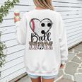 Ball Mom Heart Soccer Baseball Mom Women's Sweatshirt Back Print