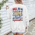 Ball Mom Proud Volleyball Baseball Mom Women's Sweatshirt Back Print