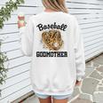 Baseball Godmother Leopard Heart Baseball Mom Game Day Women's Sweatshirt Back Print Baseball Godmother Leopard Heart Baseball Mom Game Day Women's Sweatshirt Back Print