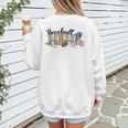 Baseball Mama Leopard Baseball Mom Mother's Day Women's Sweatshirt Back Print