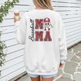 Baseball Mama Baseball Mom Game Day Senior Night Women's Sweatshirt Back Print
