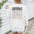 Baseball Mom Alphabet Women's Sweatshirt Back Print Baseball Mom Alphabet Women's Sweatshirt Back Print