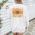 Baseball Mom Catcher's Mom Leopard Softball Mom Women's Sweatshirt Back Print Baseball Mom Catcher's Mom Leopard Softball Mom Women's Sweatshirt Back Print