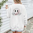 Baseball Mom Era Ball Mom Smile Face Groovy Mother's Day Women's Sweatshirt Back Print Baseball Mom Era Ball Mom Smile Face Groovy Mother's Day Women's Sweatshirt Back Print
