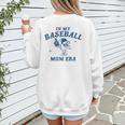 In My Baseball Mom Era Retro Game Day Mama Groovy Season Raglan Baseball Tee Women's Sweatshirt Back Print
