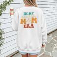 In My Baseball Mom Era Baseball Retro Groovy Mom Women's Sweatshirt Back Print