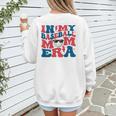 In My Baseball Mom Era Smile Face Retro Women's Sweatshirt Back Print In My Baseball Mom Era Smile Face Retro Women's Sweatshirt Back Print