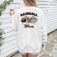 Baseball Mom Leopard Heart Game Day Love Mommy Women's Sweatshirt Back Print Baseball Mom Leopard Heart Game Day Love Mommy Women's Sweatshirt Back Print