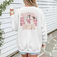 Baseball Mom Mama Mother's Cat In My Baseball Mom Era Women's Sweatshirt Back Print