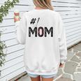 Baseball Mom Number One 1 Mother Baseball Lover Mother's Day Women's Sweatshirt Back Print