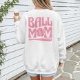 Baseball Mom Pride Heart And Bat Love Game Day Women's Sweatshirt Back Print