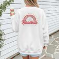 Baseball Mom Rainbow Great Team Mom Premium Women's Sweatshirt Back Print