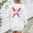 Baseball Mom Red Women's Sweatshirt Back Print Baseball Mom Red Women's Sweatshirt Back Print