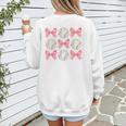 Baseball Mom Sister Tween Teen Girl Girly Pink Bow Preppy Premium Women's Sweatshirt Back Print Baseball Mom Sister Tween Teen Girl Girly Pink Bow Preppy Premium Women's Sweatshirt Back Print