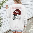 Baseball Mom Skull Sports Skeleton Women's Sweatshirt Back Print