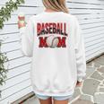 Baseball Mom Sports Red Women's Sweatshirt Back Print