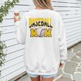Baseball Mom Sports Mom Yellow Women's Sweatshirt Back Print Baseball Mom Sports Mom Yellow Women's Sweatshirt Back Print