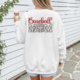 Baseball Mom Sporty Humor Raglan Baseball Tee Women's Sweatshirt Back Print