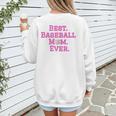 Best Baseball Mom Ever Pink Women's Sweatshirt Back Print