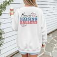 Busy Raising Ballers Retro Groovy Baseball Mom Outfit Women's Sweatshirt Back Print Busy Raising Ballers Retro Groovy Baseball Mom Outfit Women's Sweatshirt Back Print